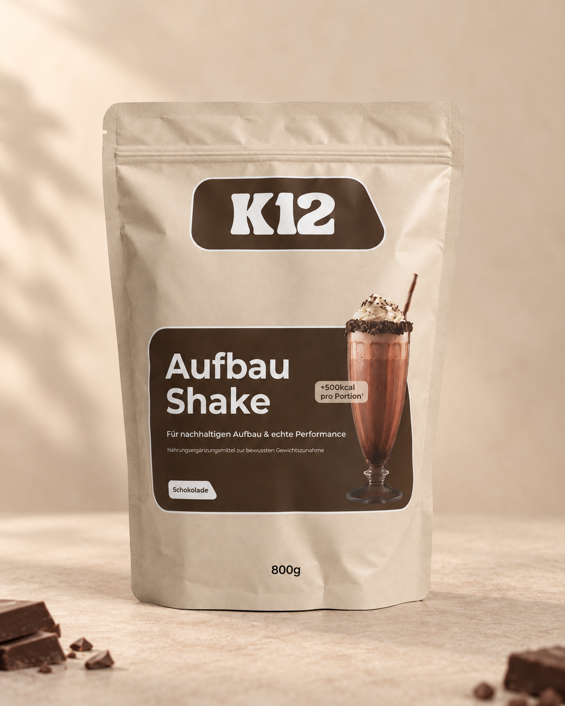 Aufbau Shake Schokolade